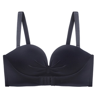 Women's Strapless without steel ring bra small chest thicken