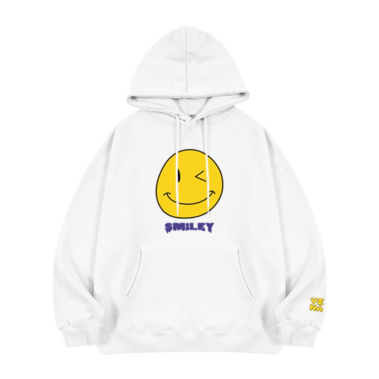 CHOI YENA SMiLEY Hoodie Sweatshirt Long Sleeve Sweater Baju Kpop