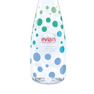 Off white evian water hotsell