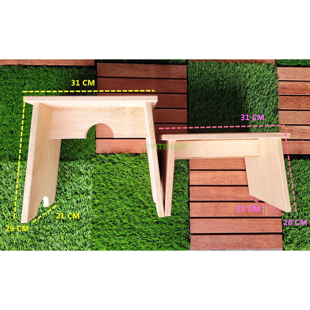 Bangku kayu/SolidWood stool/Bath stool (solid wood)/children Handmade ...