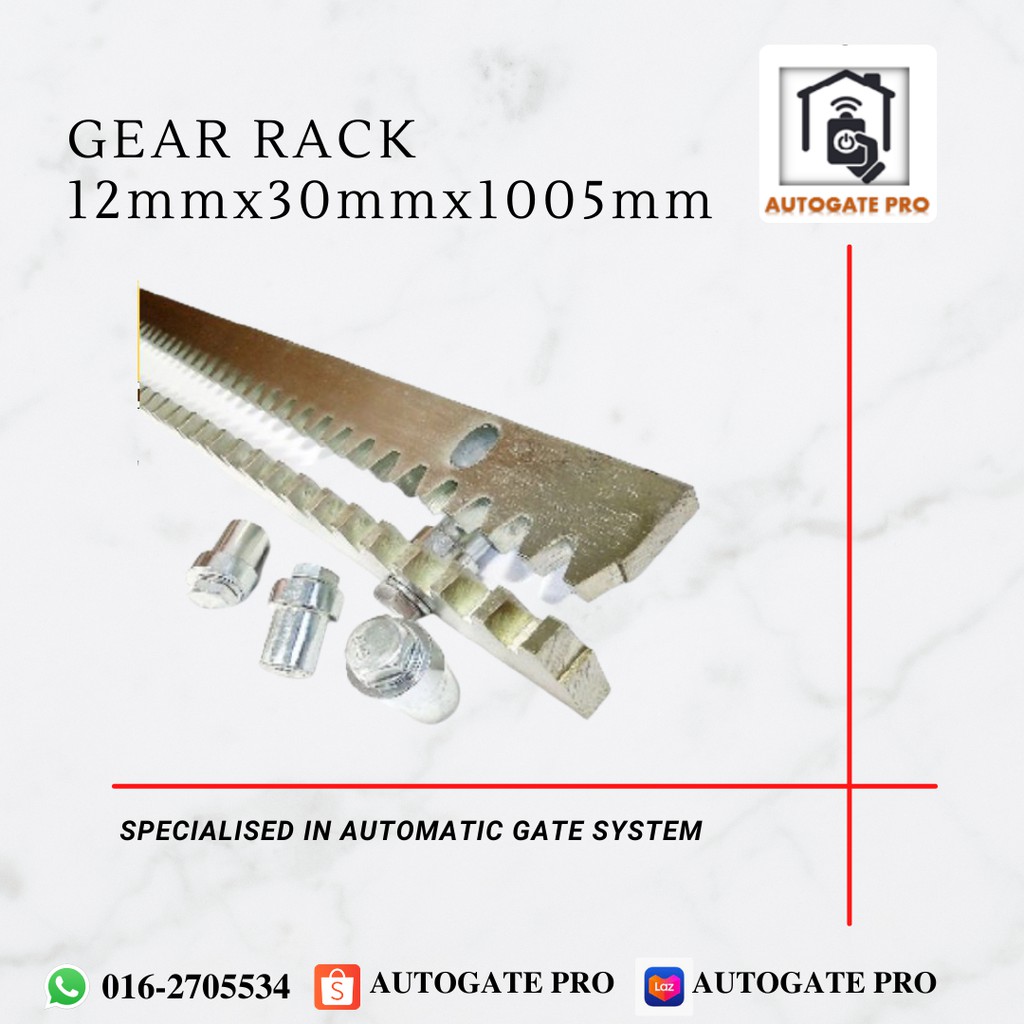 AUTOGATE :: GEAR RACK 12mmx30mmx1005mm | Shopee Malaysia