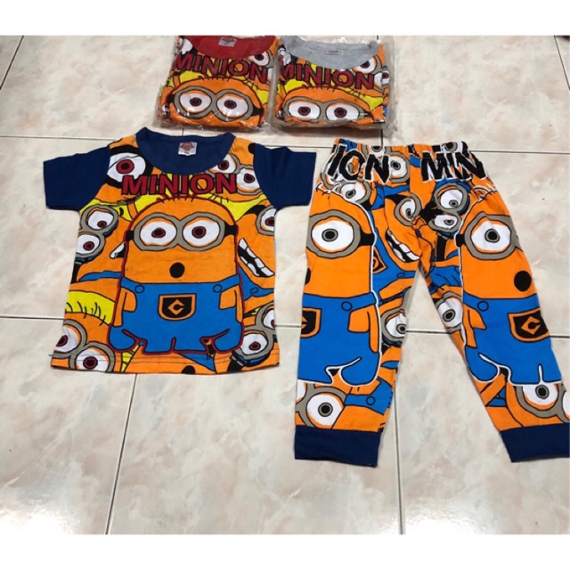 Minions Baby Boy Pyjamas Set Shopee Malaysia