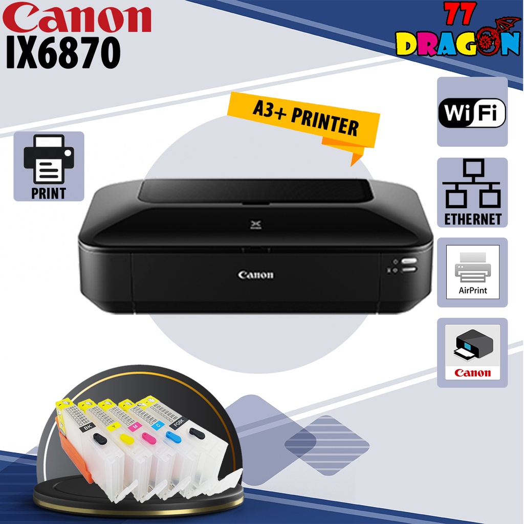 Canon PIXMA iX6870 Printer and 750/751 empty refillable cartridge for ...