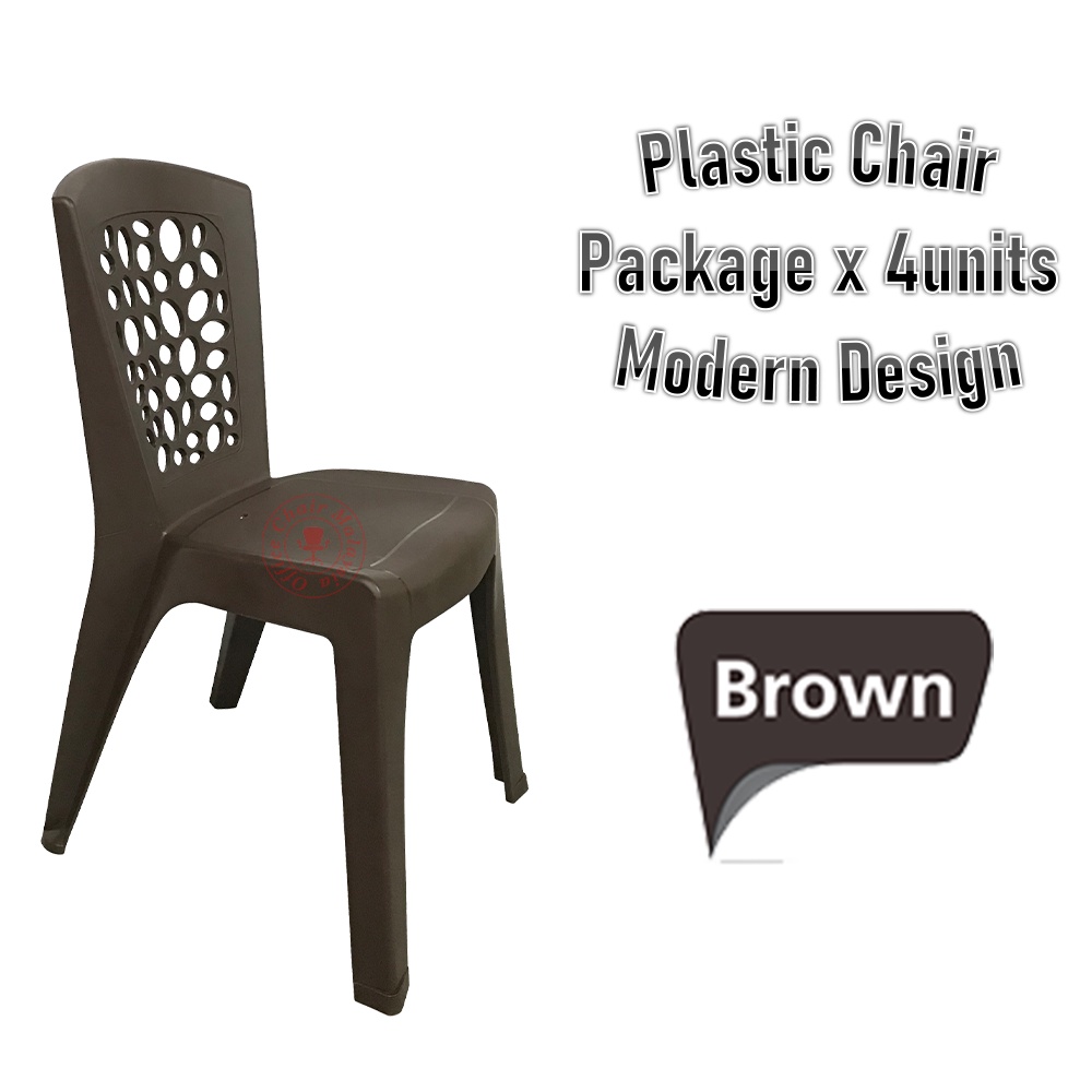 Plastic Chair Package 4 Pcs Restaurant Chair Tuition Chair Kerusi