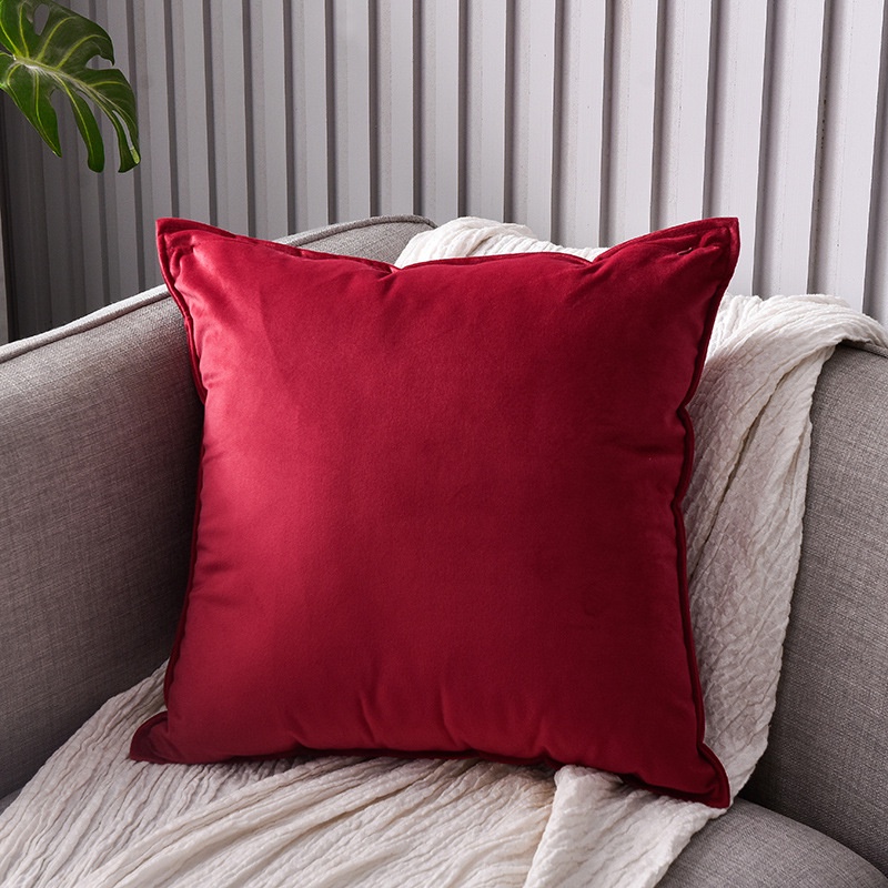 Square Pillow Cover Soft Velvet Pillowcase Sarung Bantal Petak Sarung