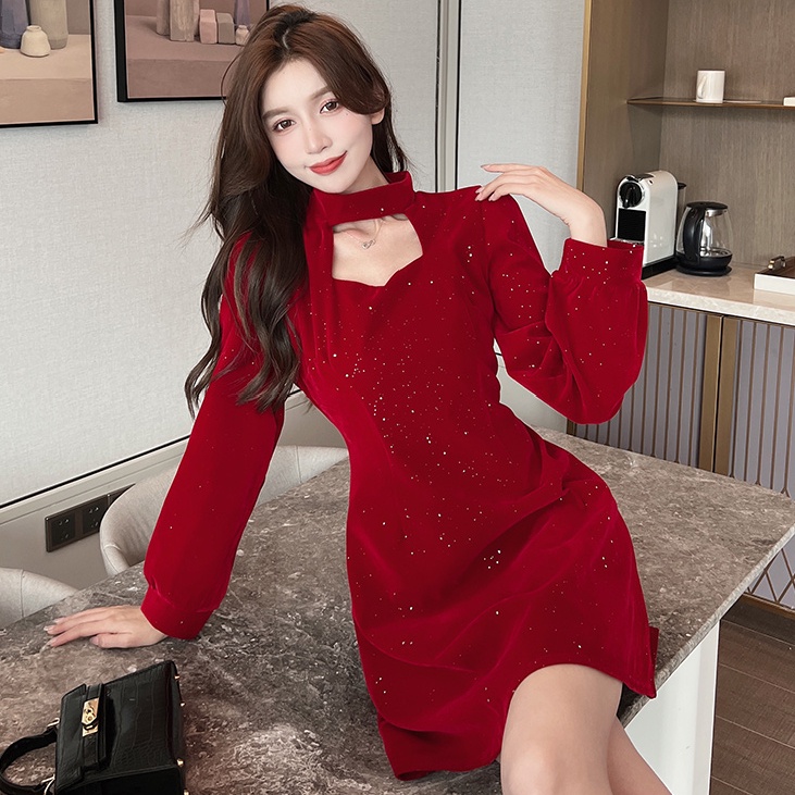 Shopee red cheap dress