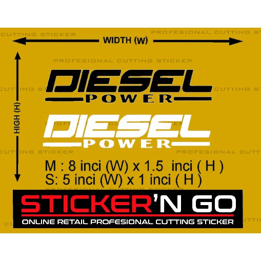 CUSTOM CUTTING STICKER DIESEL DESIGN | Shopee Malaysia