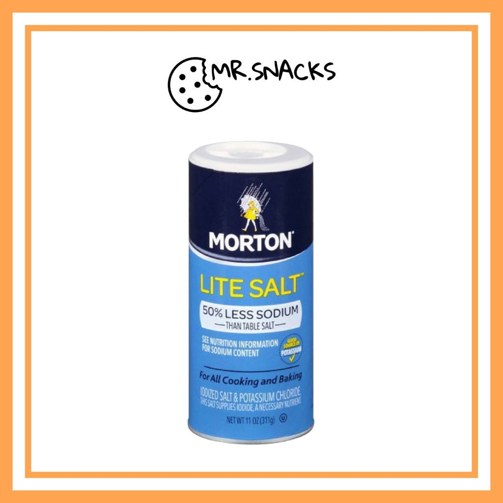 Morton Lite Salt 50 Less Sodium 311g Shopee Malaysia