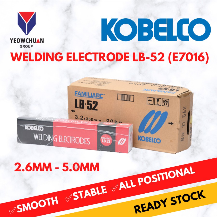 Kobelco , LB52 (E7016) Welding Electrode (2.6mm/3.2mm/4.0mm/5.0mm