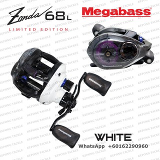 MEGABASS ZONDA 68 Left White / IL Green / Rosso Red / Dragon LIMITED  EDITION BAITCAST Reel with Free Gift