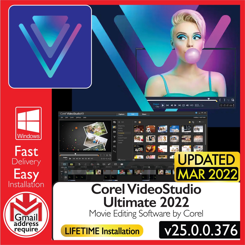 Corel Video Studio Ultimate 2022 v25.0.0.376 Movie Editing Software