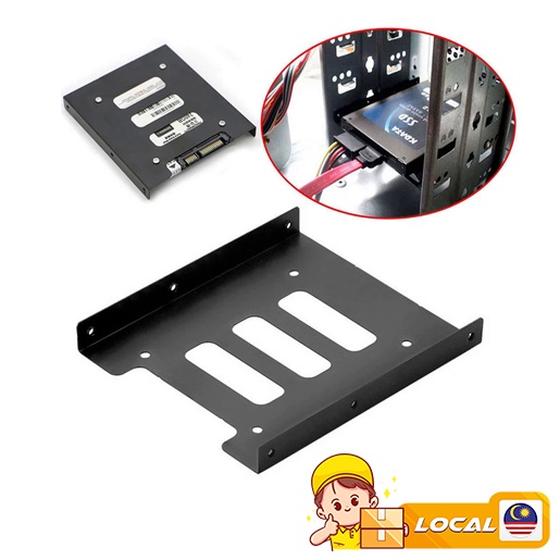 Ssd 2.5 To 3.5 Adapter 2.5 In Form Factor Internal Hard Disk Drives Hybrid ( HDD/SSD 2.5 To 3.5 Hard Drive Adapter Ssd 2pcs 2.5" Holder For PCI SSD HDD Metal Mounting Bracket 8 thumbnail image