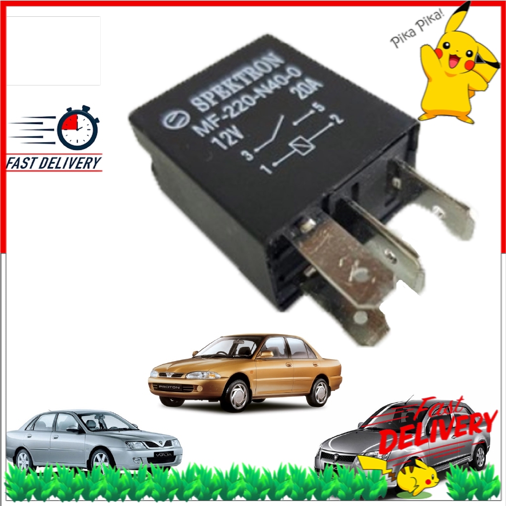 100 Original Power Relay Head Lamp Relay Proton Wira Saga Blm Gen2 Waja Persona Pw537075 8086