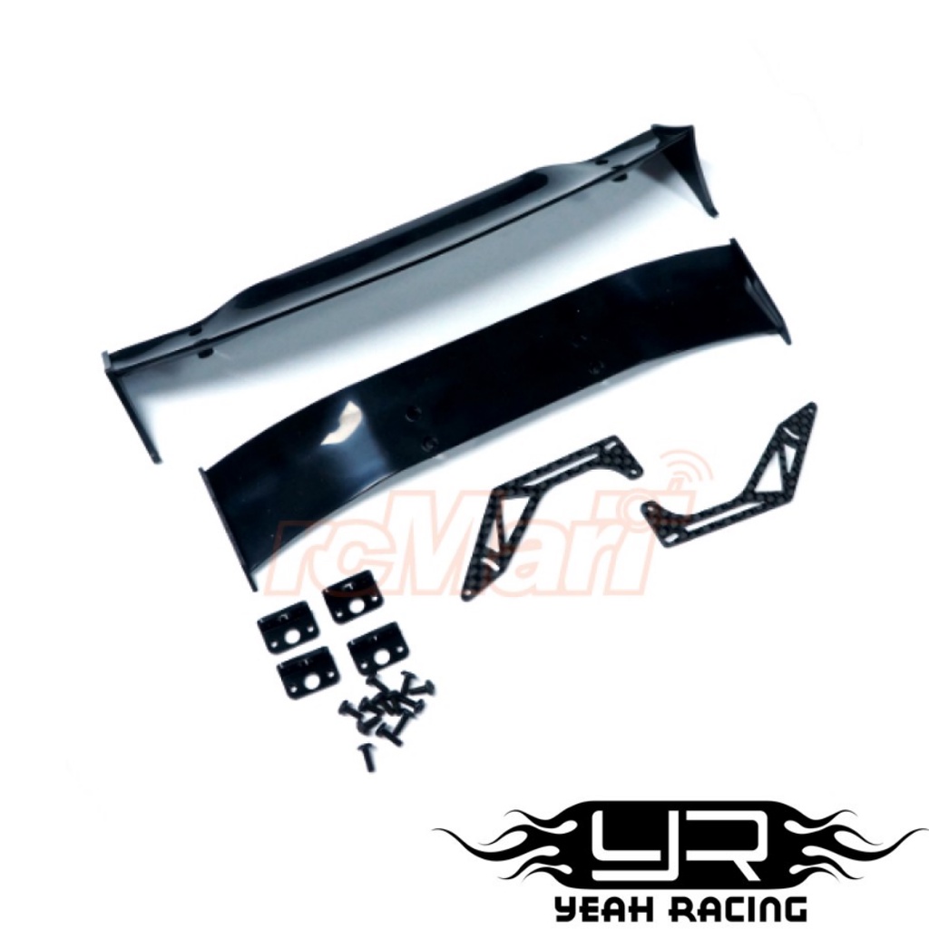 Yeah Racing YA-0508 Carbon Graphite Spoiler Wing Mount w/ Plastic Rear ...