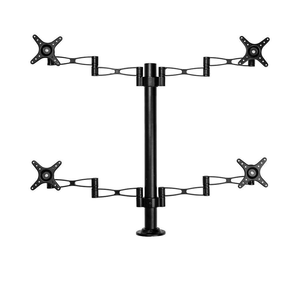 10-27inch Quad 4 arm fully adjustable desk mount tv computer monitor ...