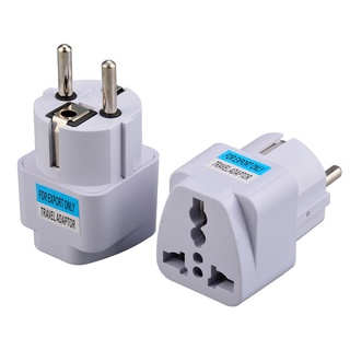 Cheap 1pcs Universal EU Plug Adapter International AU UK US To EU Euro KR Travel  Adapter Electrical Plug Converter Power Socket