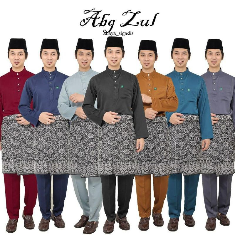 Baju Melayu Abang Zul Cekak Musang Xs 2xlbaju Lelaki Baju Melayu Raya 2021 Muslim Fashion