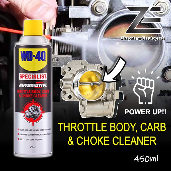 WD40 Automotive Throttle Body, Carb & Choke Spray Cleaner 450ml (Carburetor)