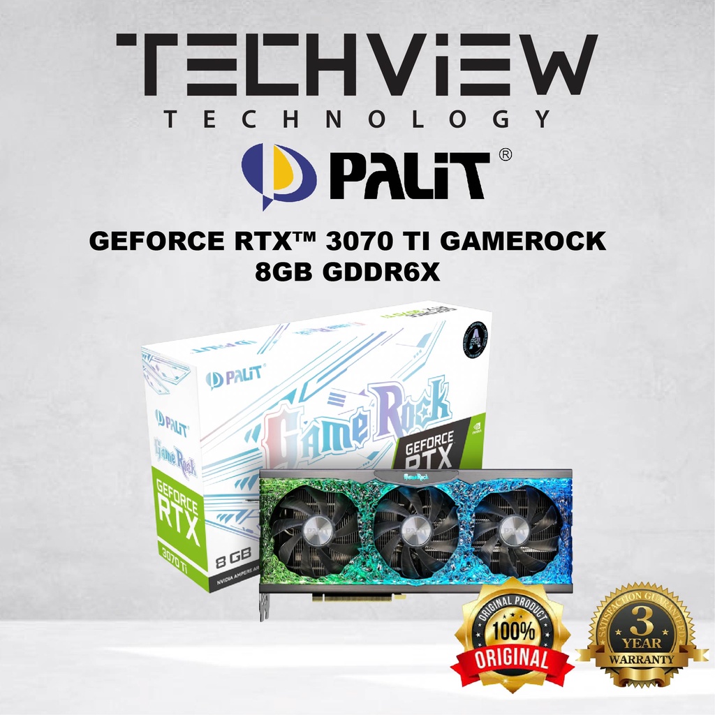 PALIT GeForce RTX 3070 Ti GameRock [8GB / GDDR6X / 256-bit] | Shopee ...