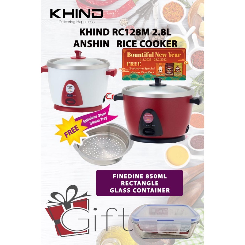 Rice Cooker+Steamer 2.8 Liters White- RM/290