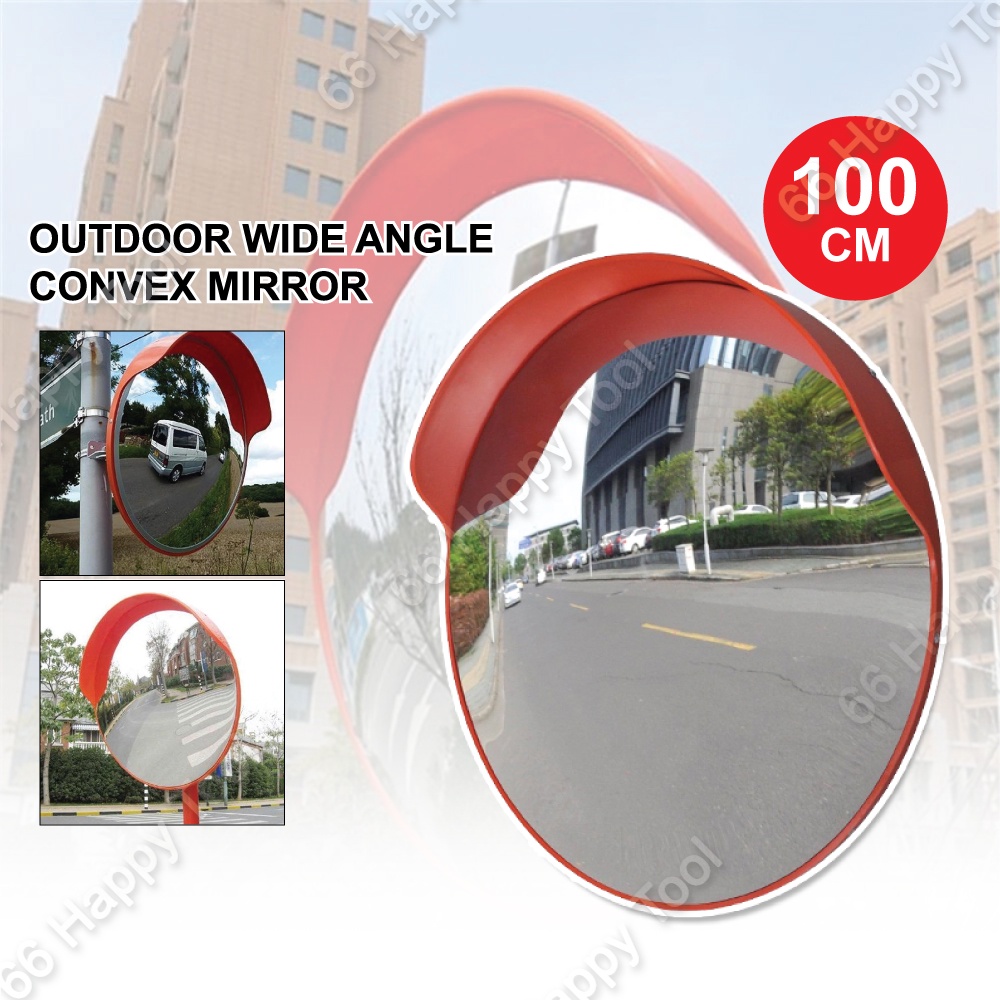 Outdoor Wide Angle Convex Mirror Traffic Parking 1000mm Polycarbonate