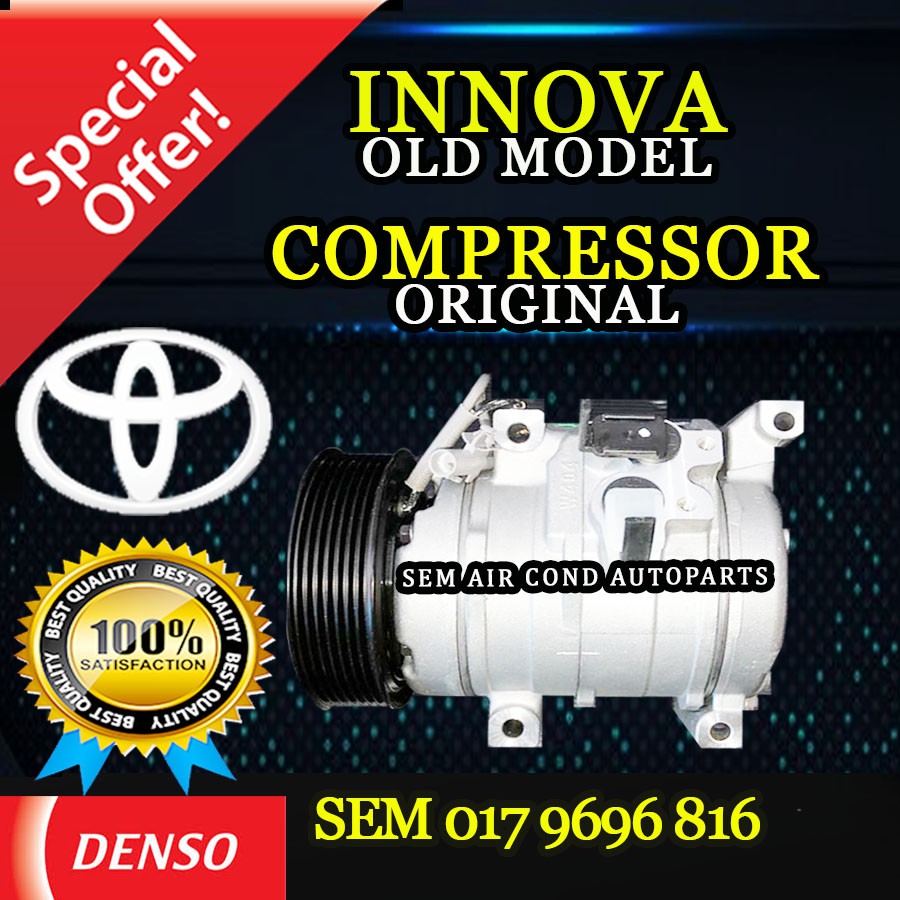 TOYOTA INNOVA 2006-2015 10S15C 7PK ORIGINAL DENSO ND COMPRESSOR ...