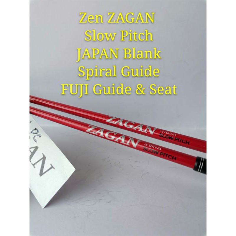 ZEN ZAGAN SLOW PITCH BC JIGGING ROD JAPAN BLANK FUJI GUIDE [PVC TUBE ...