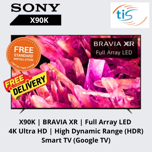 SNYXR55X90K Sony 55 Inch X90K BRAVIA XR Full Array LED 4K Ultra HD