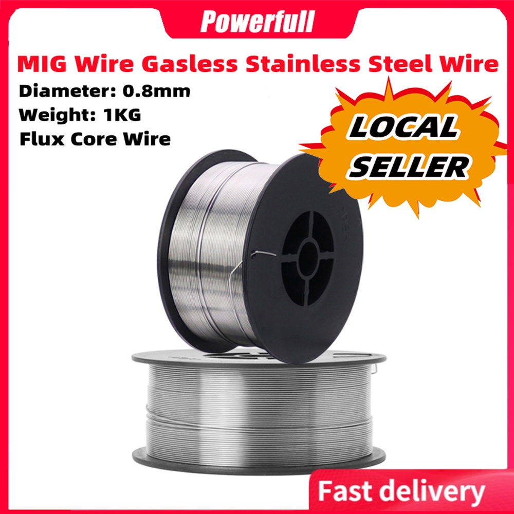 1 KG x 0.8mm MIG Gasless Wire FLUX CORED Mig Gasless Wire (Silver