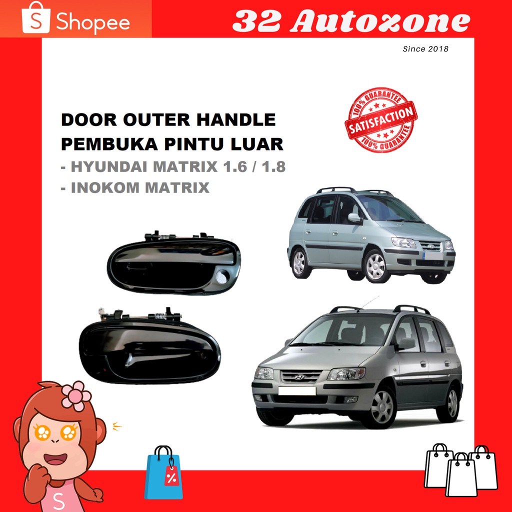 Hyundai Inokom Matrix Door Outer Handle Pembuka Pintu Luar | Shopee ...