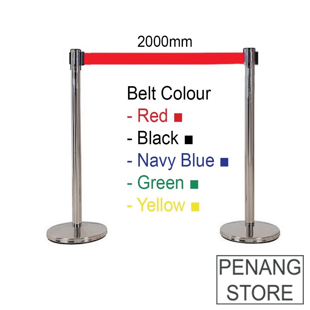 Stainless Steel Queue Stand Queue Up Stand Q-stand 2m belt | Shopee ...