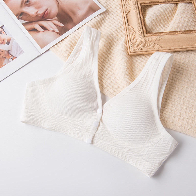 Cotton Nursing Bra, Breathable Breastfeeding Bras