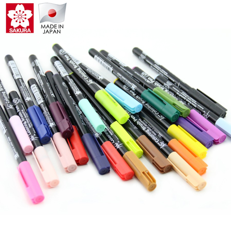 Sakura Koi Coloring Brush Pen (48 Colors , Blender Available) (List 4 / ...
