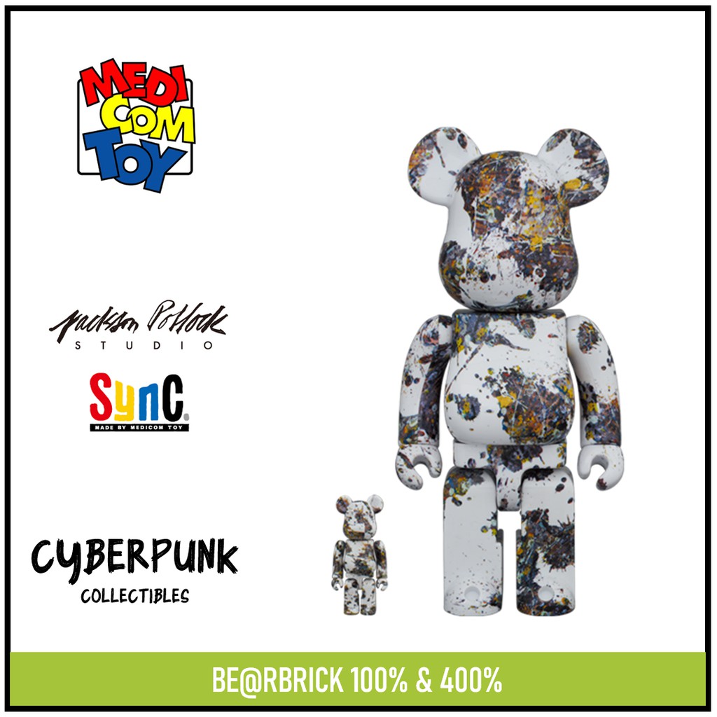 BE@RBRICK Bearbrick Jackson Pollock Studio(SPLASH) 100％ & 400  
