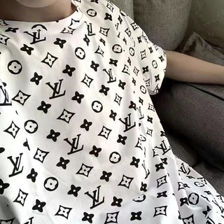 Lv Starry Sky Short Sleeve Tshirt Casual Oversized Tees Couples T