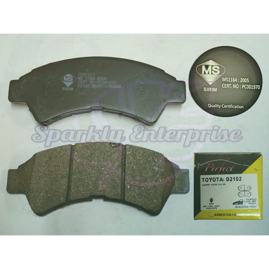 FRONT DISC BRAKE PAD D2102 TOYOTA CAMRY CV30 3.0 V6 | Shopee Malaysia