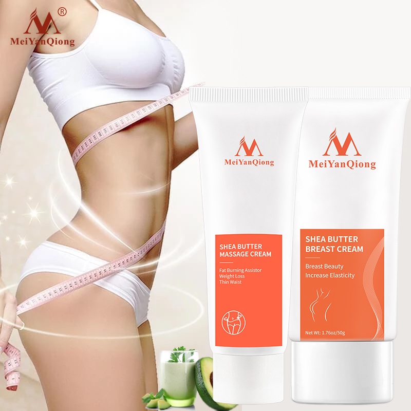 2PCS MeiYanQiong Slimming Massage Cream Promote Fat Burn Breast