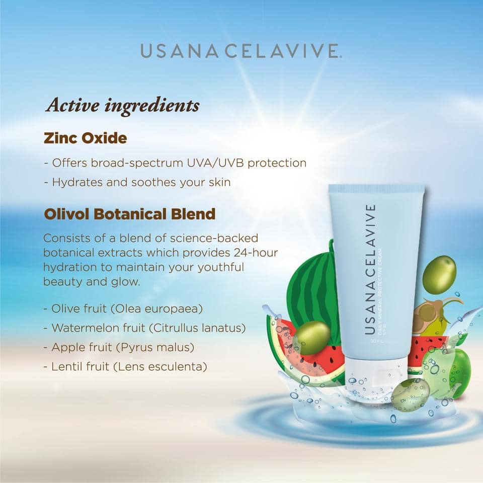 USANA Celavive Daily Mineral Protective Cream spf30 (50ml) Shopee