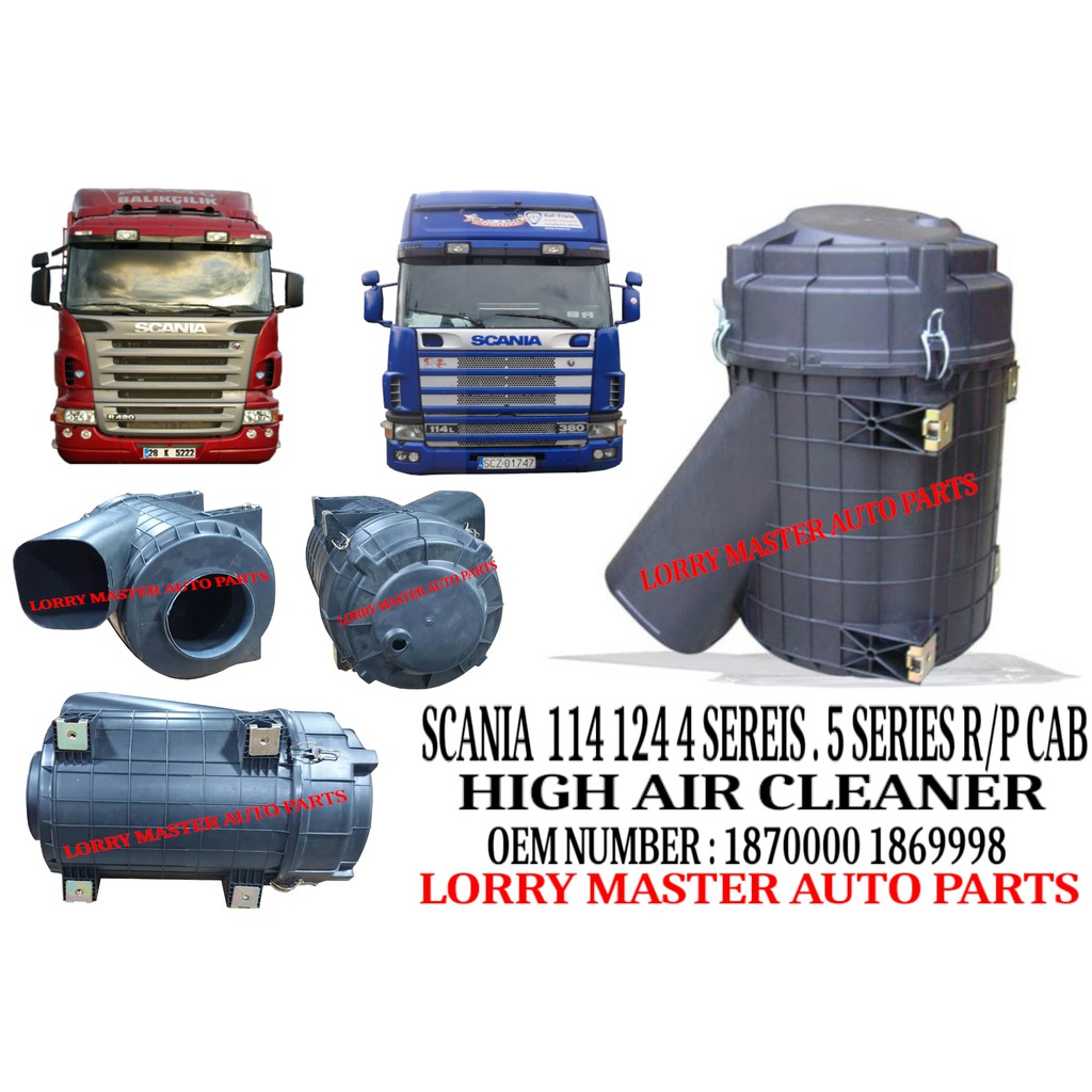HIGH AIR CLEANER SCANIA TRUCK 114 124 4 SERIES 5 SERIES R/P CAB 1870000 ...