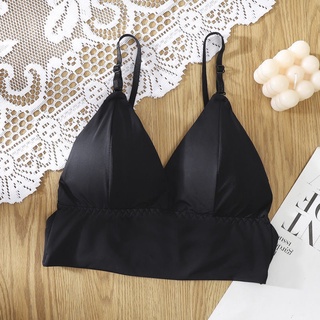 Seamless Beauty Back Push Up Plunge Bra Ice Silk Breathable Soft Backless  Deep U-Shape No Wire Brassiere Daily Basic Comfortable Thin Sleep Bralette  Low Back for Women