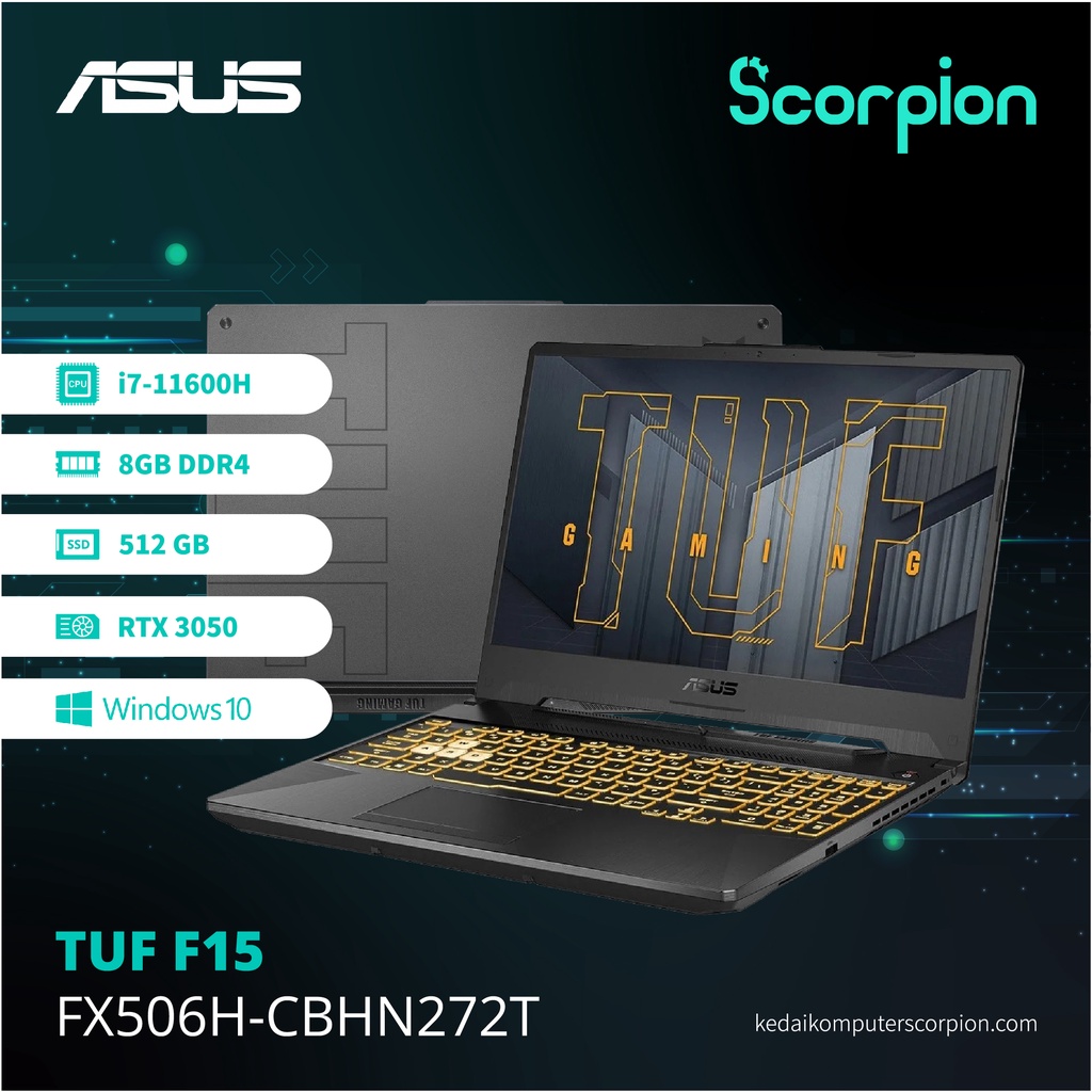 Asus TUF F15 FX506H-CBHN272T Gaming Laptop | Shopee Malaysia