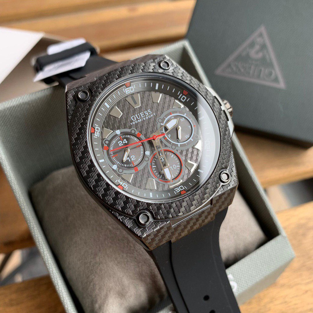 ORIGINAL GUESS WATCH W1048G2 MAN BLACK CARBON Shopee Malaysia