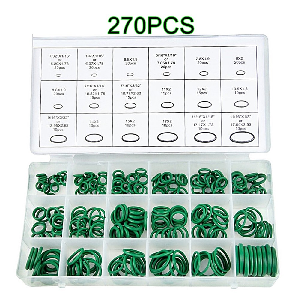 Car Air Cond O Ring Set 270PCS 18 Sizes Air Conditioning Refrigerant