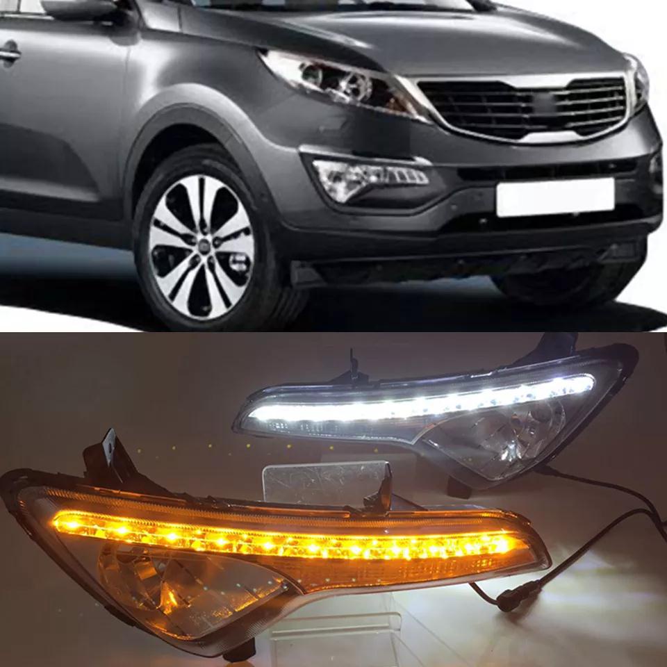 Car Flashing 1 Pair DRL For Kia Sportage 2010 2011 2012 2013 2014