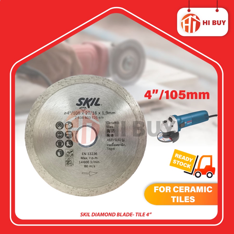 SKIL DIAMOND BLADE TILE 4"/ 105MM/ TILE CUTTING DISC/ CERAMIC TILES