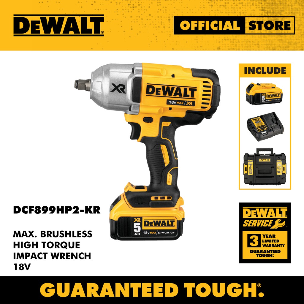 DEWALT DCF899HP2-KR Max. Brushless High Torque Impact Wrench (18V ...