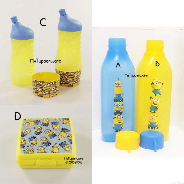 Tupperware Minion Water Bottle 