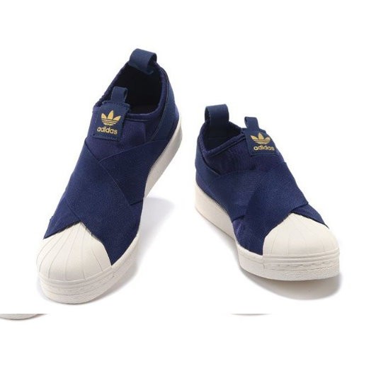 Buy superstar slip on mens Blue Outlet Black Friday