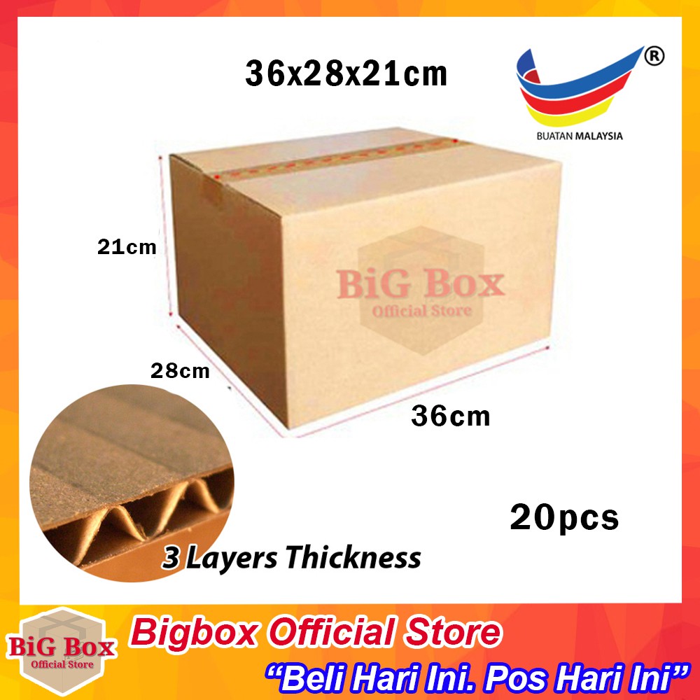 20pcs Packing Box Packaging Box Carton Box Paper Boxes Kotak - 36*28 ...