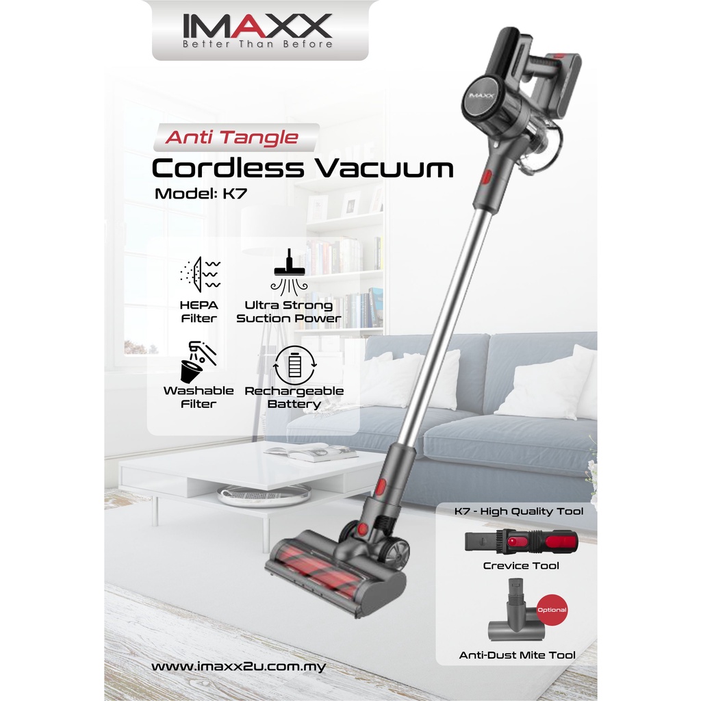 IMAXX Powerful Cordless AntiTangle Vacuum Cleaner (SIRIM APPROVED) 5